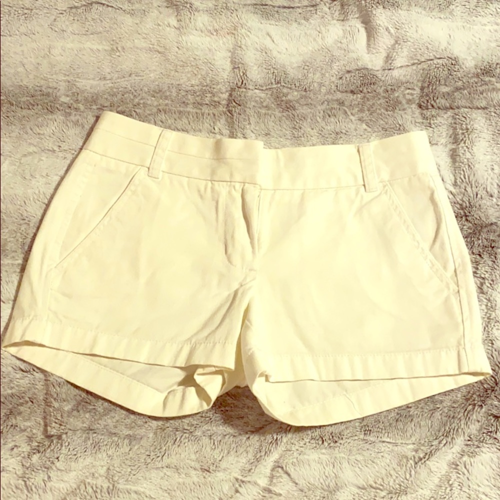 J. Crew white chino shorts 00